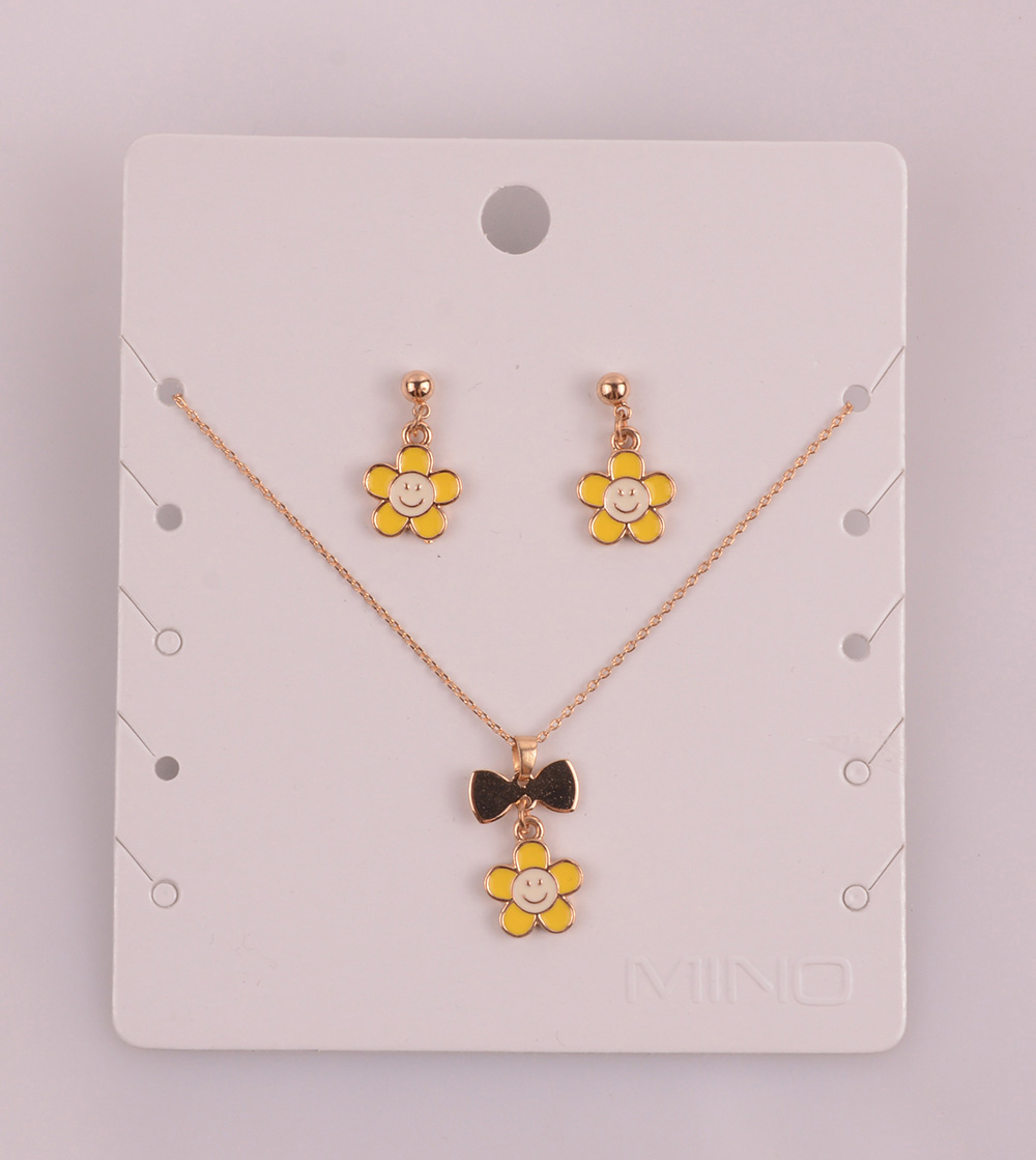 904619 Epoxy Necklace+Earring Set