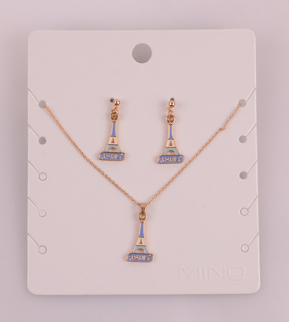 904634 Epoxy Necklace+Earring Set