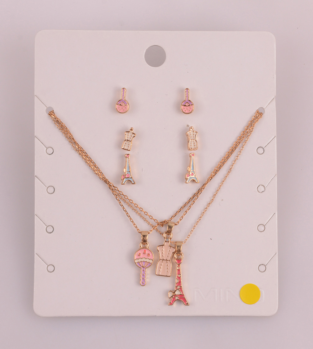 904815 Epoxy Necklace+Earring Set