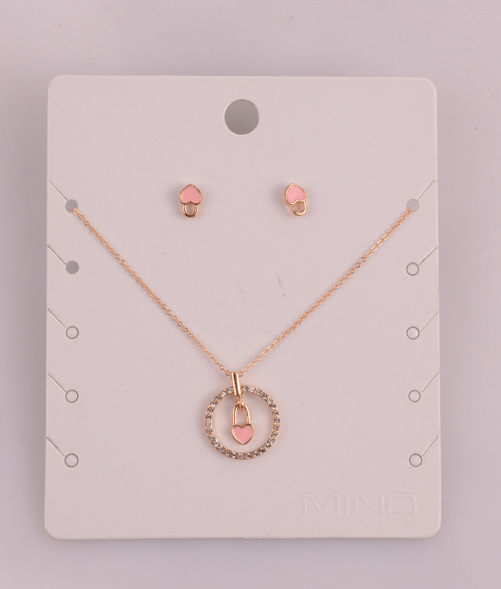 907101 Epoxy Necklace+Earring Set