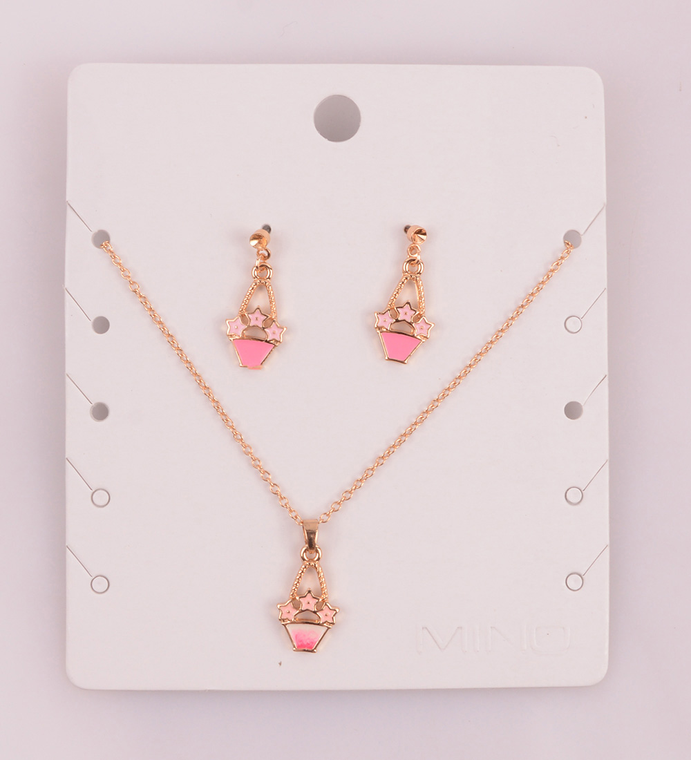 907504 Epoxy Necklace+Earring Set