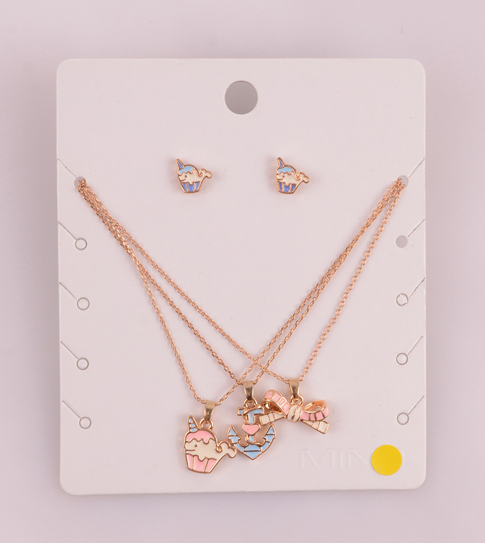 907506 Epoxy Necklace+Earring Set