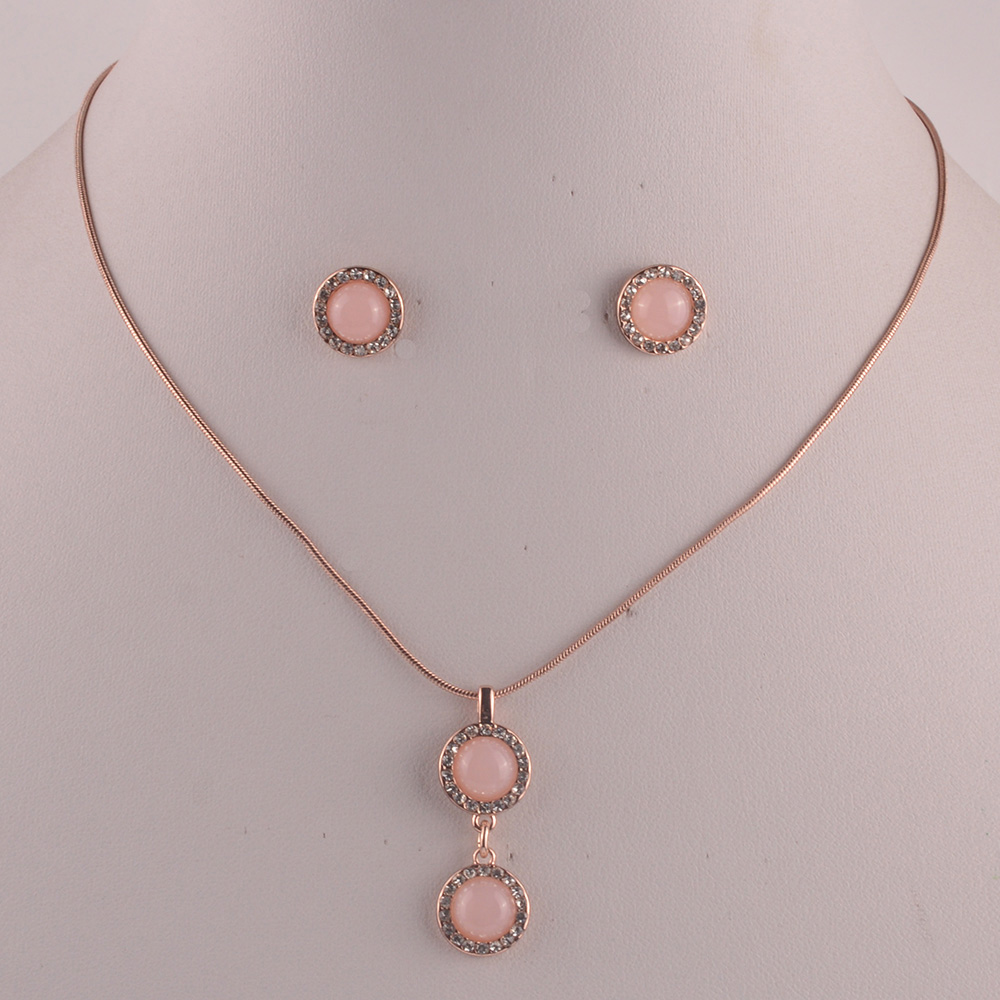 907684 Lady short Necklace+Earring Set